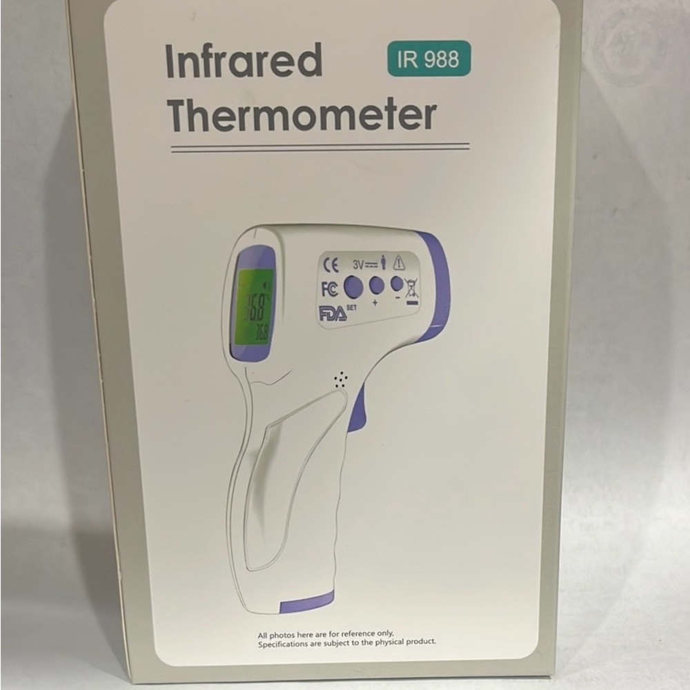 Sleek Infrared Thermometer in White and Purple